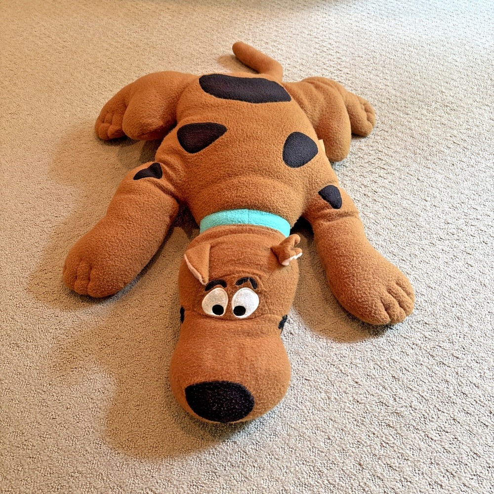 Scooby Doo 36" Flat Laying Plush Pillow 90s Cartoon Network Stuffed Dog Vintage